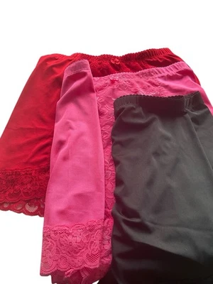 Rhonda Shear Women's 3-pack Pin-Up Boyshort Panty Black/Pink/Red Xl - Image 1 of 4