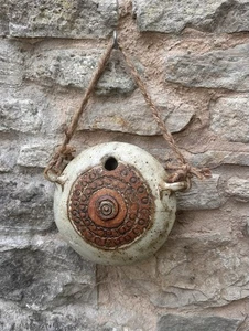 Bernard Rooke Studio Pottery Wall Hanging Vase Rare Mid Century - Picture 1 of 14