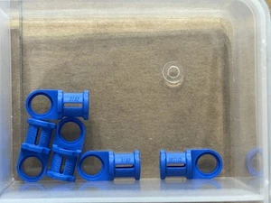 LEGO Parts - Blue Technic Axle Pin Connector Toggle Joint Smooth - No 44 - QTY 5 - Picture 1 of 1