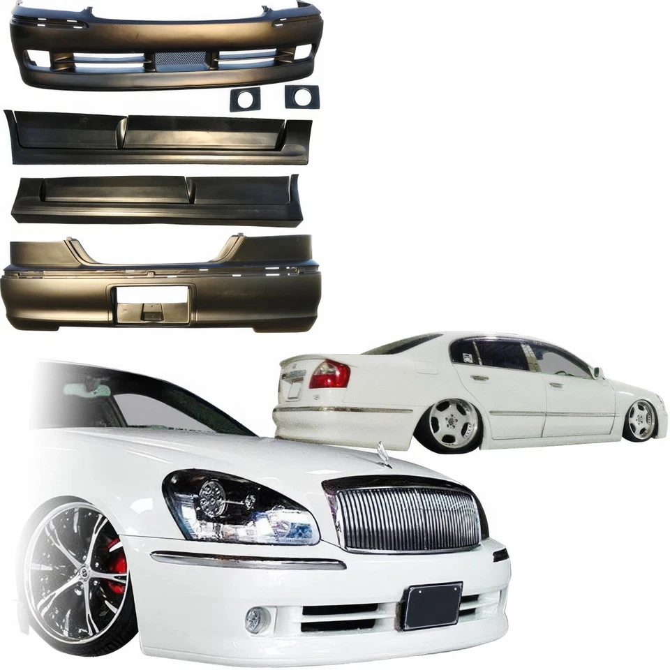 VSaero FRP JPRO Body Kit 10pc F50 Cima President for Q45 Infiniti 02-04 vsaero_ Foto 1 de 3