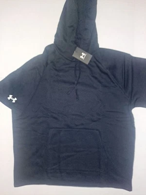 Under Armour Men’s XL Black Short Sleeve Hoodie Active Workout Gym Pockets - Image 1 of 4