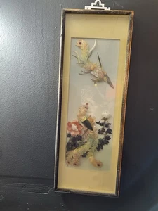 "Caja de sombras de arte concha china vintage 24""x10""" - Imagen 1 de 1