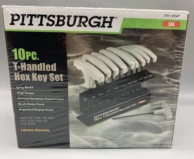 Pittsburgh 10pc T-Handled Hex Key Set with Stand - Image 1 of 4