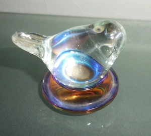 FIGURINA UCCELLINO CRISTALLO FRANCESE VINTAGE SCINTILLANTE COLORATO PICCOLO DESIGN NR - Foto 1 di 7