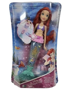 Arielle Meerjungfrau Puppe Glitzer und Leuchtlichter Disney Hasbro E6387 neue Batterien inkl. - Bild 1 von 6