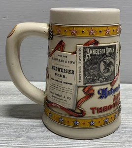 Vtg Budweiser Anheuser-Busch Advertising Decades Stein 1990 Ceramarte Mug 1st - Picture 1 of 9