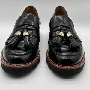 NUEVO Mocasín negro sin cordones Stuart Whitman para mujer talla 8 - Imagen 1 de 11