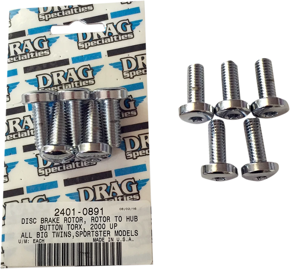 Kit de montaje DRAG SPECIALTIES - Rotor a buje - Trasero - Cromo MK772 Foto 1 de 1