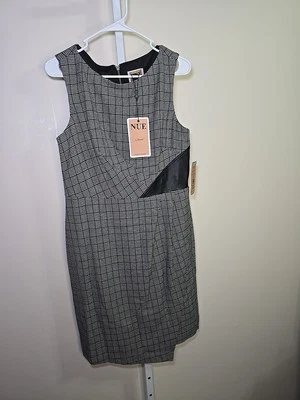 Vestido midi con diseño de pata de gallo talla 12 nuevo con etiquetas de Shani para dama Foto 1 de 4