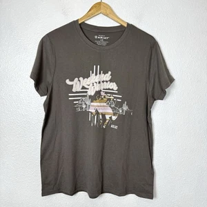 Ariat Weekend Warrior Tee Damen Large Graphic Bucking Bronc Western Shirt - Bild 1 von 11
