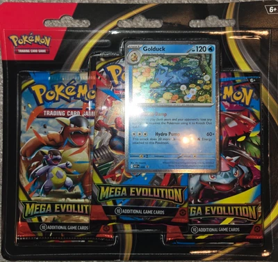 Pokemon TCG Mega Evolution Base Set Paquete de 3 Blister | Golduck |NUEVO SELLADO Foto 1 de 2