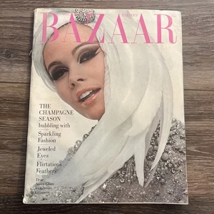 Harper's Bazaar Dec 1964 Fashion Cover By Sokolsky Cadilac Car Add - Imagen 1 de 21