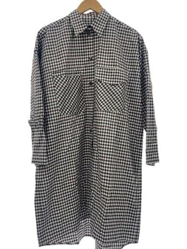 MAISON MARGIELA MM6 Vestito manica lunga 38 Cotone PUP Gingham CK S52CT0355 18AW