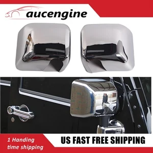 2PCS Chrome Top Mirror Covers Overlay Fits For 2007-2017 Jeep Wrangler JK - Bild 1 von 10