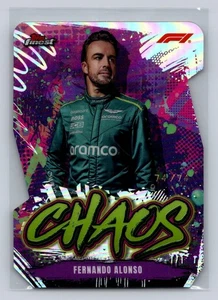 2024 Topps Finest Formula 1 #CH-11 Fernando Alonso Chaos Die-Cut Refractor 74/74 - Picture 1 of 2