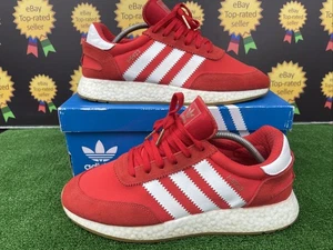 2018 Adidas I-5923 INIKI Men,s Red & White Running Trainers UK 9.5 - Picture 1 of 21