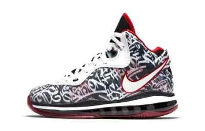 Nike LeBron 8 Mid Graffiti Sneakers Retro DH3237-001 Womens Size 5 = 3.5Y - Image 1 of 4