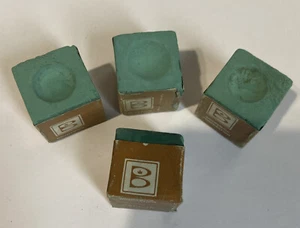 4 Pc Vintage Brunswick Green Pool Chalk - Imagen 1 de 3