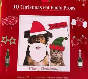 Christmas Pet Photo Props,Ideal Xmas Gift for Dog/Cat,Lovely Pet Present - Picture 1 of 2