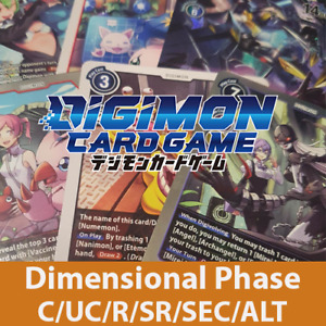 Dimensional Phase BT-11 - Digimon Card Game C/UC/R/SR/SEC/ALT (ENGLISH TCG)