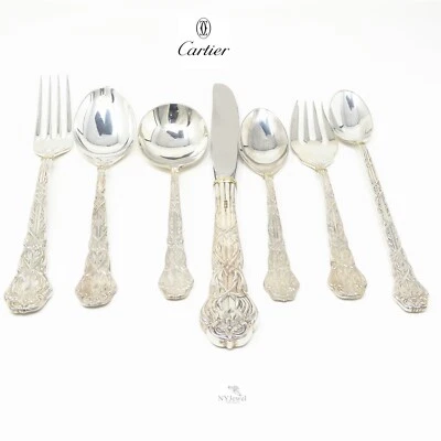 Juego de cubiertos NYJEWEL Cartier enchapado en oro tenedor cuchillo cuchara 435 g Foto 1 de 2