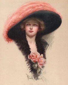 Frank Desch Appointment Card National Fire Protection Verso c.1910 Pinup C7 - Picture 1 of 3
