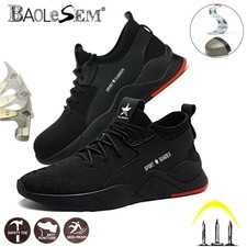 Sicherheitsschuhe Leicht Atmungsaktiv Stahlkappe sportliche Arbeitsschuhe S3 BS