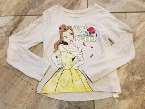 Disney Store Belle Beauty and the Beast Girl 14 Rose Valentine Long Sleeve Shirt - Picture 1 of 5