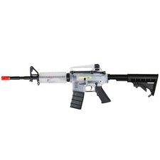 ICS M4A1 w/ Full Metal Gearbox Clear Body Automatic Electric AEG Airsoft Rifle