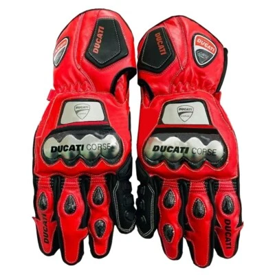 Guantes de cuero para carreras de motocicletas Ducati Corse todos los tamaños Foto 1 de 2