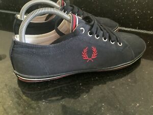 Fred Perry Canvas Shoes UK 7  EU 41 In Good Used Condition