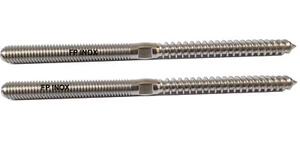 Anneaux 2 Filetages - Tige Filetée Ø 8mm + Filetée BOIS ( Lot de 2 ) inox A4 - Imagen 1 de 2