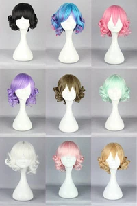 Hot Sell New Fashion Short Curly Wavy Women Lady Cosplay Party Hair Wig Wigs+Cap - Picture 1 of 38