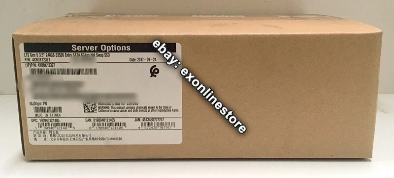 4XB0K12327 - 240GB S3520 Entry SATA 6Gbps 3.5" Hot Swap SSD for TS Gen 5 - Image 1 of 1