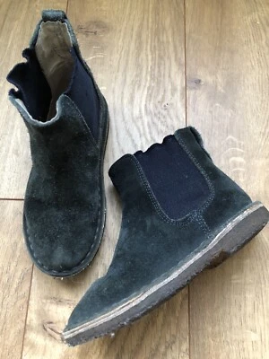 Botas Chelsea J.Crew Crewcuts $148 Niñas Gamuza Azul Marino K11 Talla 11 B2254 Foto 1 de 4