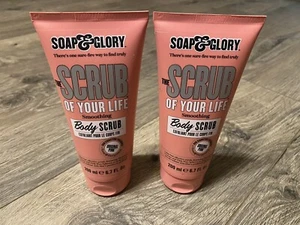 Lot of 2 Soap & Glory The Scrub of Your Life Smoothing Body Scrub Exfoliant NEW - Picture 1 of 3