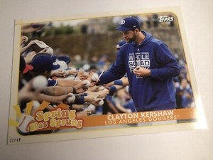 2020 Topps Opening Day Spring Has Sprung 5x7 Clayton Kershaw Dodgers 18 01/49
