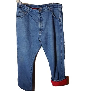 Pantalones de mezclilla Wrangler forrados de lana con aislamiento térmico para hombre talla 40x30 - Imagen 1 de 12