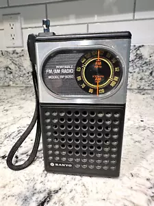 SANYO RP-5050 Vintage AM/FM Portable Transistor Radio w/Antenna Tested Working - Picture 1 of 11