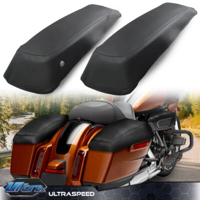 Cubiertas de cuero PU aptas para Harley-Davidson Touring SaddleBag 2014-2023 Foto 1 de 4