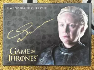 2021 GoT Iron Anniversary 2 Gwendoline Christie Gold Pen Autogrammkarte - Bild 1 von 2