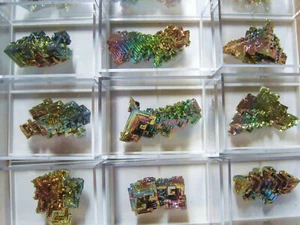 +++ 1 pieza: cristal de bismuto, sintético +++ bismuto etapa minerales colección - Imagen 1 de 4