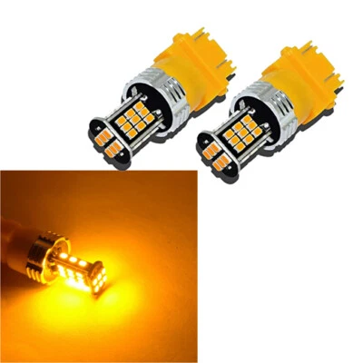 2xSuper Bright 2000-Lumen 3157 4157 Blinker Turn Signal/Parking Light DRL Yellow - Image 1 of 3