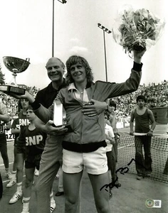 Foto Bjorn Borg firmata 1974 Open di Francia Roland Garros 1° Grande Slam 11x14 BAS - Foto 1 di 3