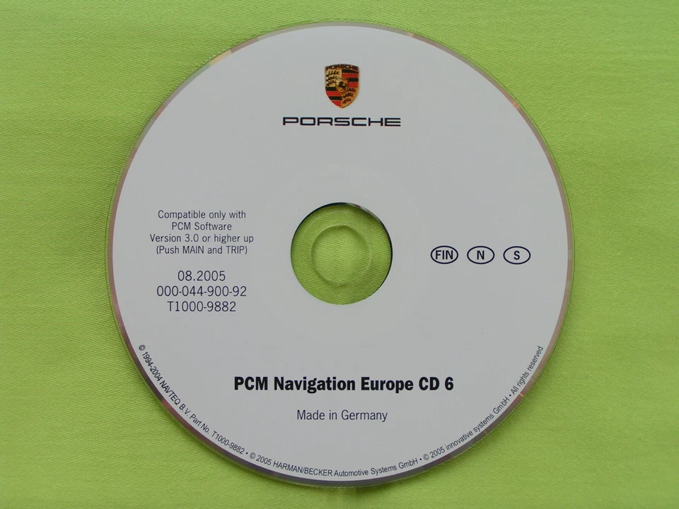 NAVIGATION CD SKANDINAVIEN 2005 PORSCHE PCM 2.0 CAYENNE CAYMAN BOXSTER 911 996 - Bild 1 von 1