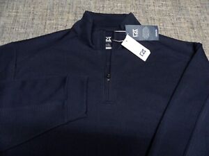 CUTTER & BUCK CB DRY TEC POLY  1/4 ZIP GOLF PULLOVER--XL-WRINKLE FREE-NEW! TAGS!