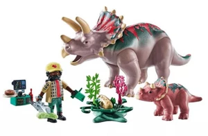 Playmobil Dinos Set 71821 Triceratops Family and Researcher New No Box - Picture 1 of 6