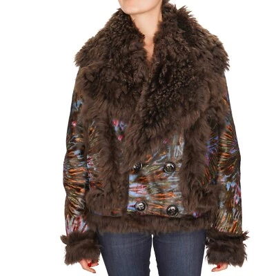 Dsquared Runway Oversize Leather Fur Parka Jacket 38 De 32 34 US2 XS S 12349 - Image 1 of 4