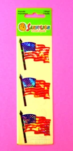 Vintage Sandylion Prismatic U.S. Flaggen 1 Blatt Aufkleber Packung - Bild 1 von 4