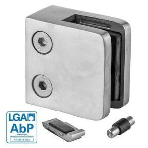 Acero Inox Soporte de Bombilla Glasklemmhalter 52 X 52MM Anguloso - Modelo 26 - Imagen 1 de 40